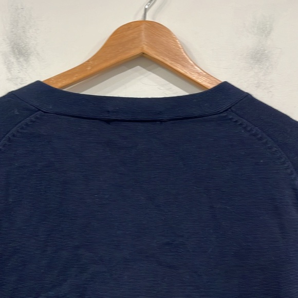 J. Crew Cotton Cardigann Pockets vneck in Navy Blue size Large - Picture 9 of 10